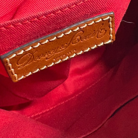 Dooney & Bourke Pebbled Leather Crossbody Green British Tan Trim - Picture 4 of 11